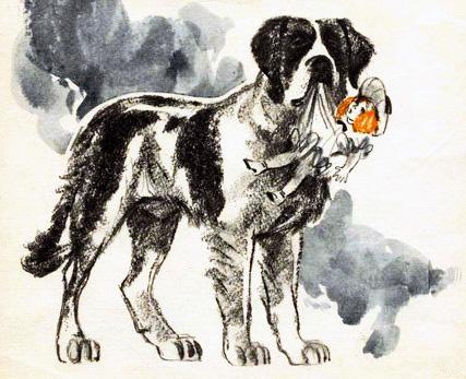 Иллюстрация к рассказу Пожарные собаки