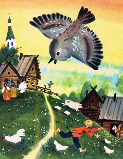 Иллюстрация к сказке Воробей