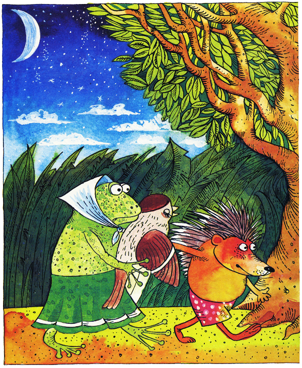 Иллюстрация к сказке Айболит и воробей