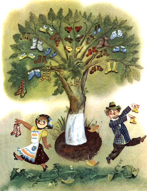 Иллюстрация к сказке Чудо-дерево