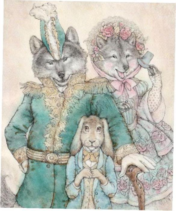 Иллюстрация к сказке Самоотверженный заяц